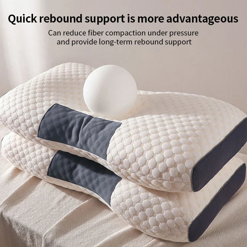 New Neck Pillow Help Sleep And Protect The Neck Cervical Orthopedic Soybean Fiber Massage Household SPA Pillow For Sleeping.