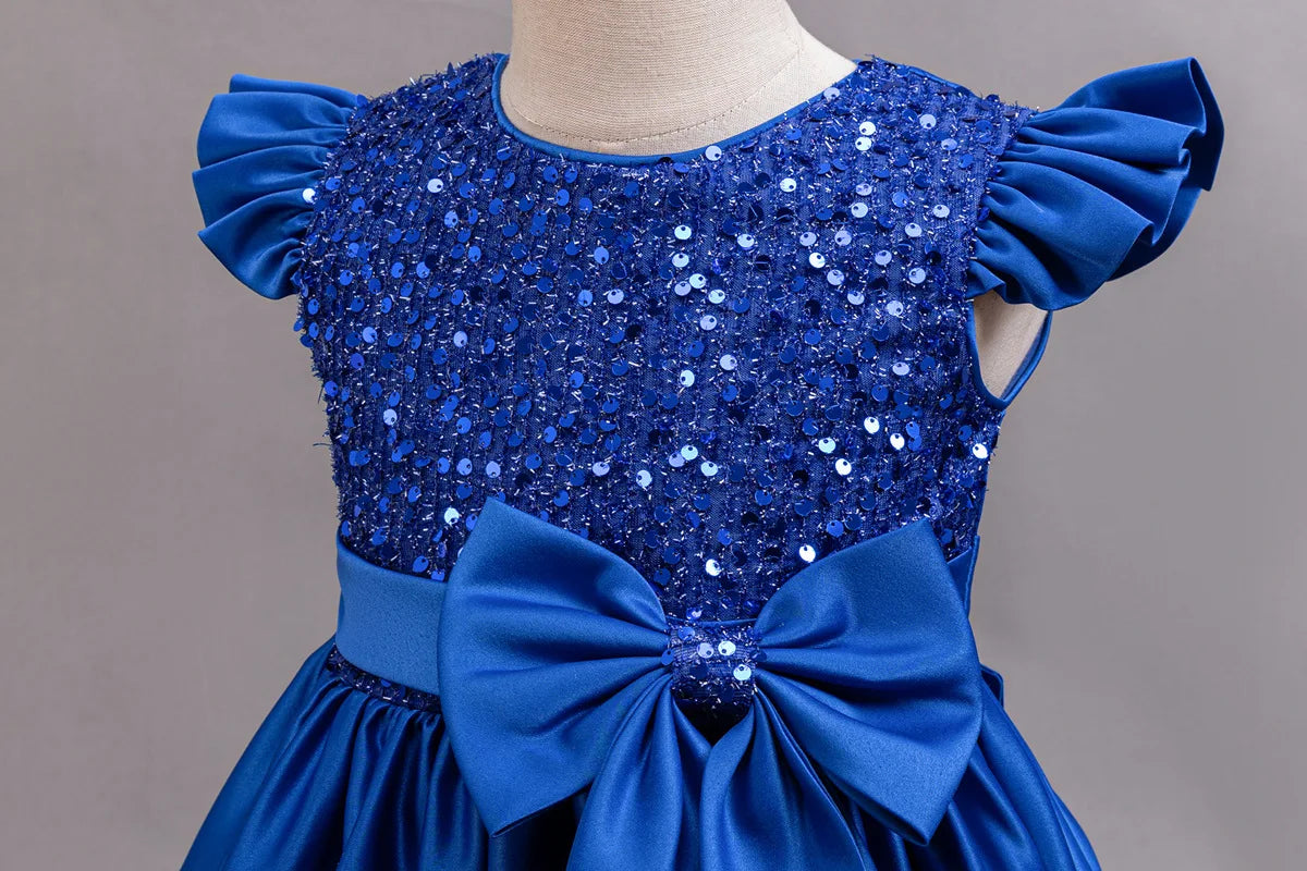 Performance Formelles Partykleid für Mädchen, Kinderkleidung, Paillettenkleider, aktive Kleider für Mädchen, Kinderkleidung, Schwarz, 3 bis 10 Jahre.