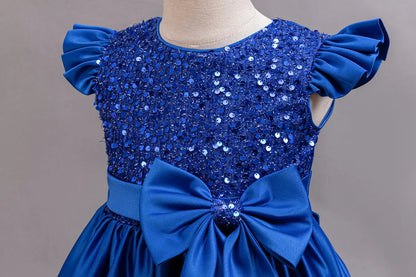 Performance Formelles Partykleid für Mädchen, Kinderkleidung, Paillettenkleider, aktive Kleider für Mädchen, Kinderkleidung, Schwarz, 3 bis 10 Jahre.