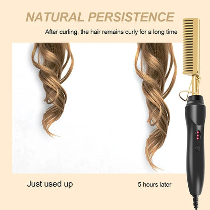 Hot Comb Straightener Electric Hair Straightener Portable Hot Comb Electric Hot Comb For Wigs.