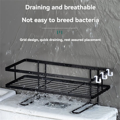 1 Stück Badezimmer-Einzel- und Doppelschicht-Toilettenpapierregal, multifunktionales Badezimmer-Lagerregal ohne Bohren, Badezimmerregal