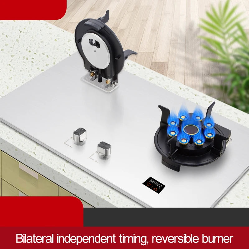 Household Double Stove Liquefied Gas Stove Embedded Kitchen Household Gas Stove Environmental Protection And Energy Saving.