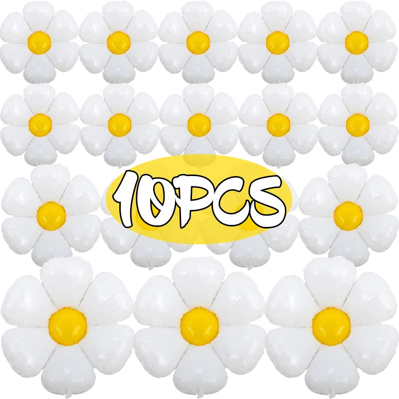 10/1PCS Weiß Gänseblümchen Blume Ballon Multi Größe Sonnenblumen Folie Ballons Helium Ball Kinder Geburtstag Party Baby Dusche dekoration.