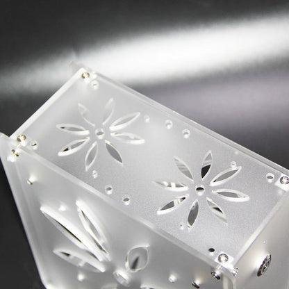 Mini itx computer case Acrylic frosted transparent chassis Personalized key cap switch design supports  Graphics network card.