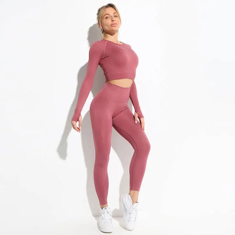 2/3/4pcs Seamless Gym Set Sport outfit Suits for Fitness Clothing Yoga Set For Women Sportswear Yoga Clothes Woman Active Wear.
