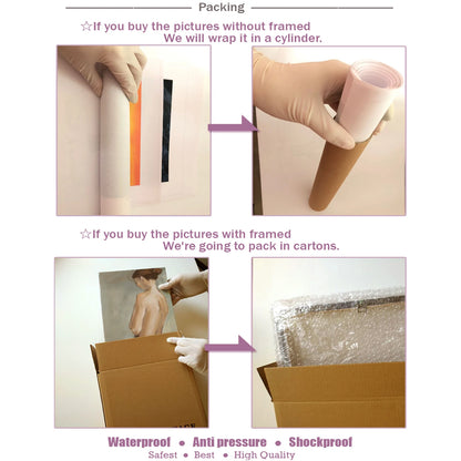 5 Pieces Modular Wall Art Home Decor Canvas Paintings for Interior Pink Tree Flower Picture Modern Room Decoration Framework.