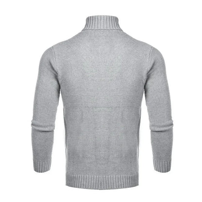 2025 Men's Warm Sweater Long Sleeve Turtleneck Sweater Retro Knitted  Pullover Sweaters.