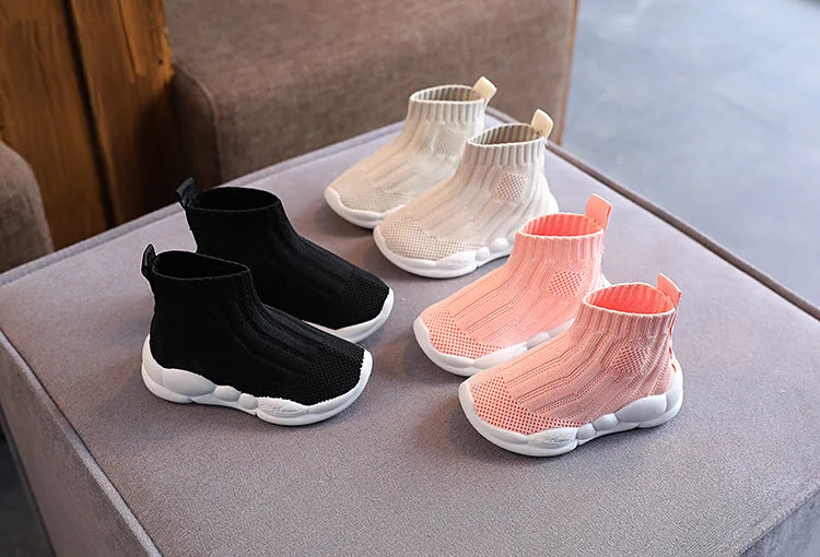 Kids Sock Shoes Knitted Fashion High Top Sneakers for Boys Girls Casual Sport Sock Sneakers 2-6 Years Children Tennis Shoes.