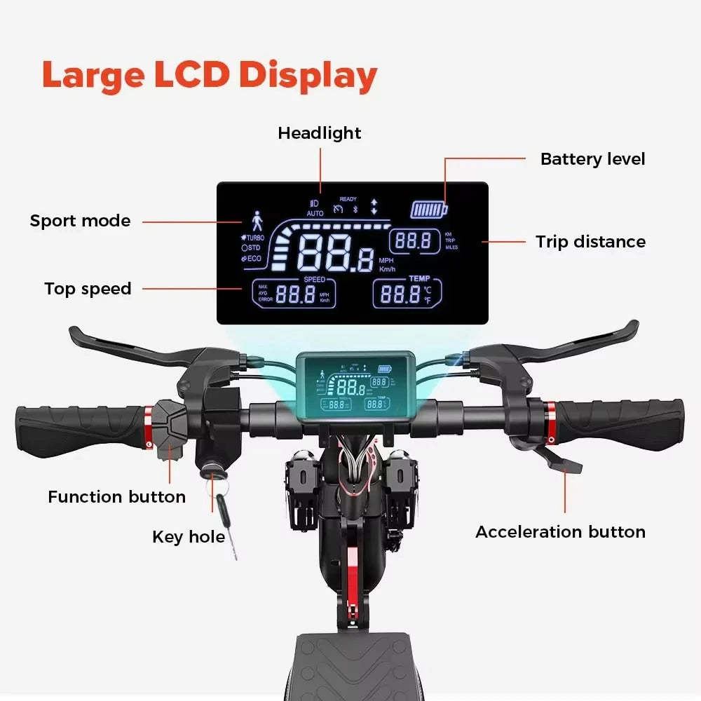 iScooter ix4 Foldable Adult Electric Scooter E-Scooter 45 KM/H Electric Kick Scooter 800W Skateboards 48V 15Ah Kickboard.