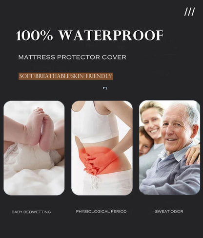 WOSTAR Waterproof mattress protector cover single double bed twin full queen king size elastic fitted sheet style protection pad.