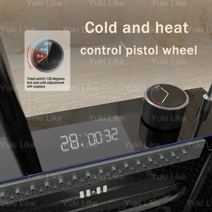 Stainless Steel Kitchen Sink With Waterfall Cup Washer Knife Rack Embossed Extra Large Single Slot Apartment Left Side Drainage