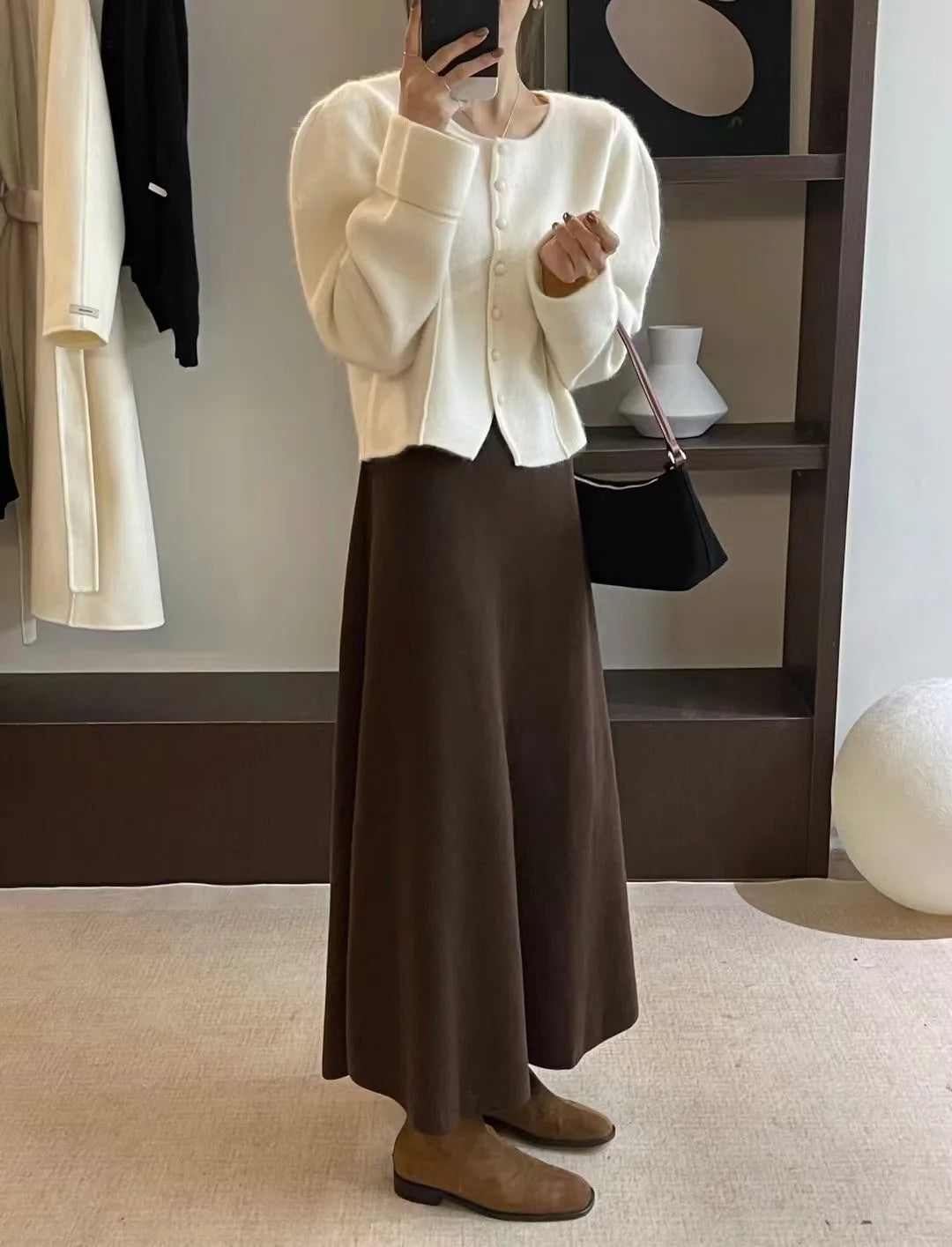 2024 Korean Version of Pure Wool, Super Big Swing Length~ Super Good Quality Big Swing Skirt~.