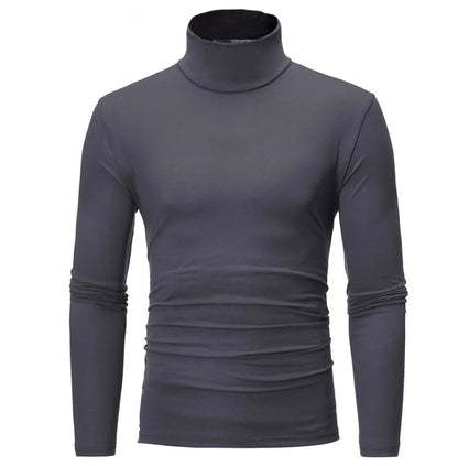 2025 New Man Thermal Turtleneck Casual Sleepwear Shirt S-2XL Sleeve Long Slim Coat 5colors Basic Sweater Bottom Winter.