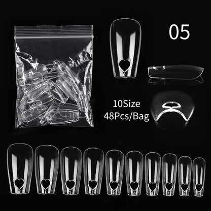 Extension False Nails Art Tips Acrylic Fake Finger Gel Polish Mold Sculpted Full Cover Press on Nails Manicures Accessories Tool