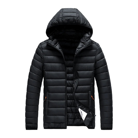 Men Parka Autumn Winter Warm Waterproof Jackets and Coats Mens Hooded Casual Outwear Detachable Hat Black Parkas Coat Male.