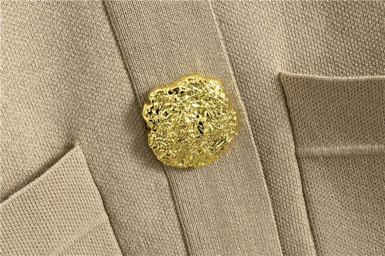 2 Piece Sets Muslim Ensemble Knitting Outfits Women Cardigan Sweater Buttons Pockets Knit Wide Leg Pants Suit Casual Knitwear.