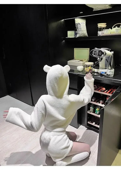 Stylish Pajama Sets for Women Kawaii Girls Autumn Winter Clothing Japan Style Long Sleeve Shorts Young Students Home Casual Soft.