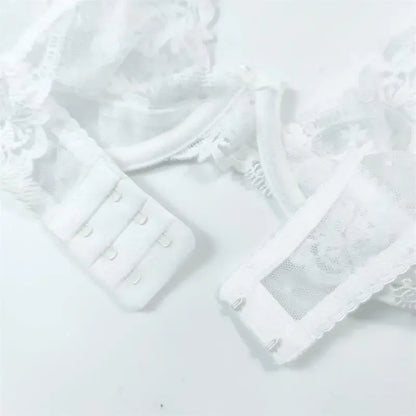 New Women Lingerie French Sexy Underwear Ultra-Thin See-Through Pure Desire Lace Bras Large Breasts Show Small Anti-Sagging Bra