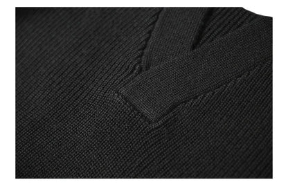 Bronson WWII USAAF Type A-1 Mechanic Sweater Men Heavyweight V-Neck Knit Jumper