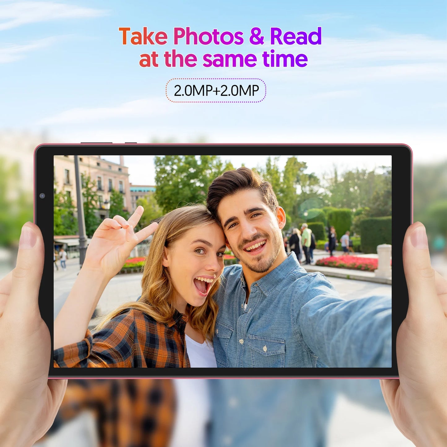 BAKEN 10-inch Android 14 Tablet, Quad-core Processor, 32GB Storage, Wi-Fi 6, Bluetooth, USB-C Port, Google Play Store (GMS).