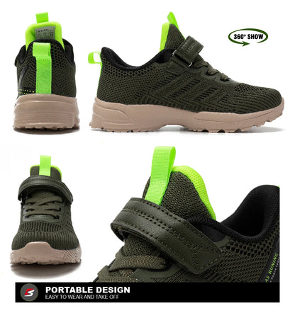 Baasploa Children Running Shoes Fashion Lightweight Boys Sport Sneakers Breathable Mesh Tenis School Shoes for Boys Kids Sneaker