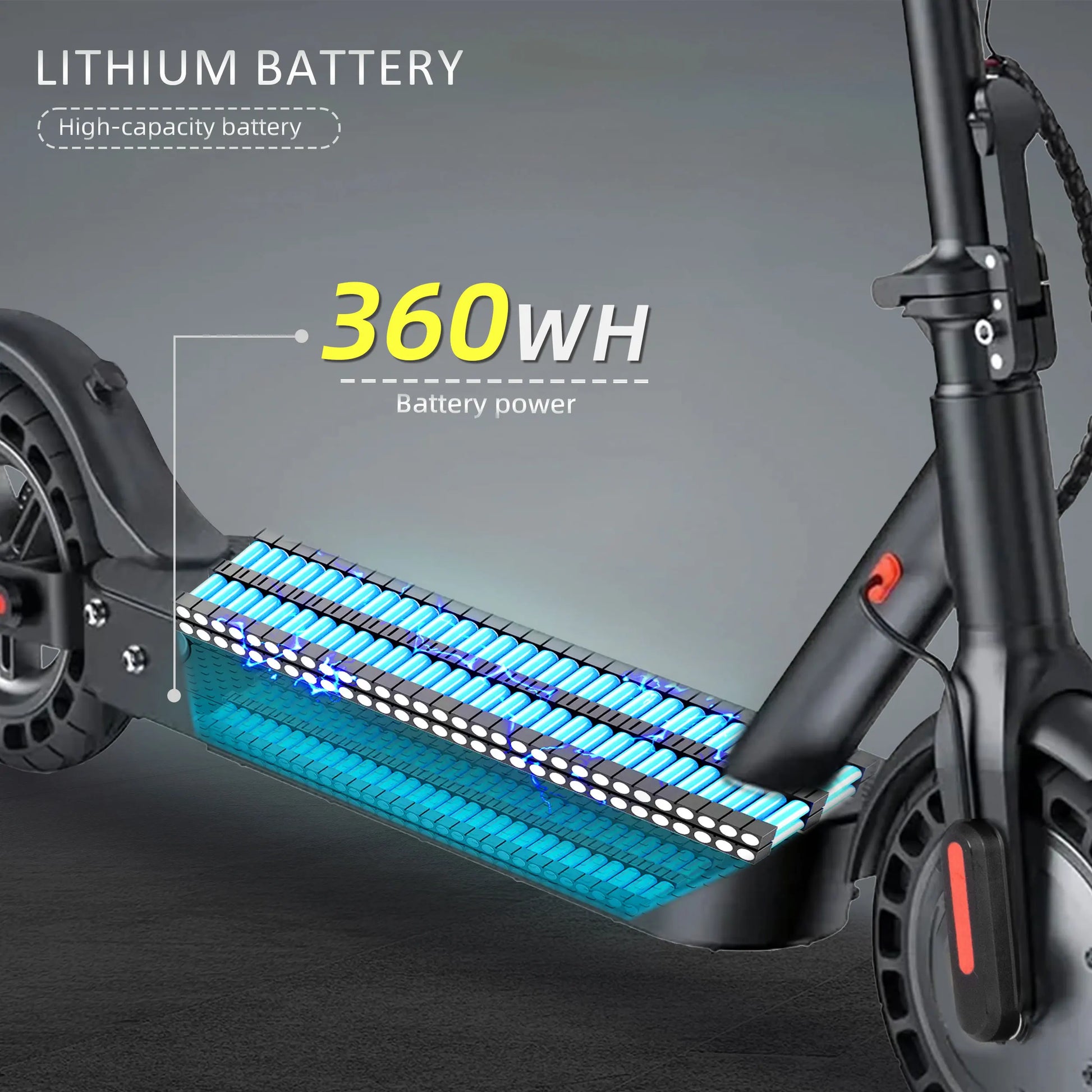 10 inch Electric Scooter 36V 10Ah 500W Escooter Adult  20-35km Range, Dual Brake, Support APP Foldable Scooter ABE 20km/h.