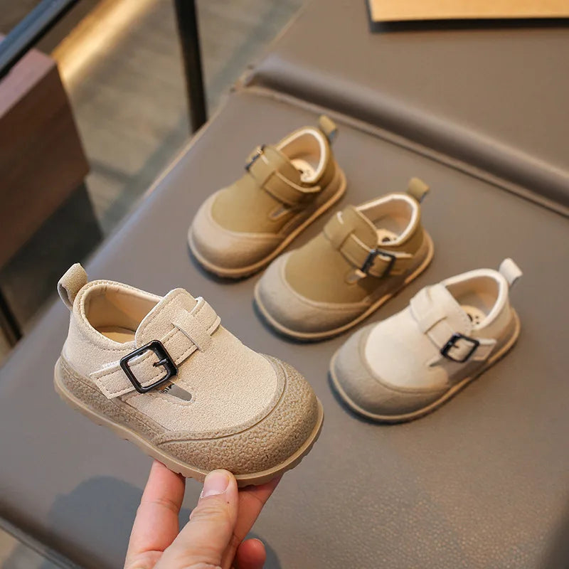 Boys' Boken Shoes Soft Soled Children's Shoes 2025 New Arrivals 0-1 years old Children's Sports Shoes Fashion Retro Bean Shoes.