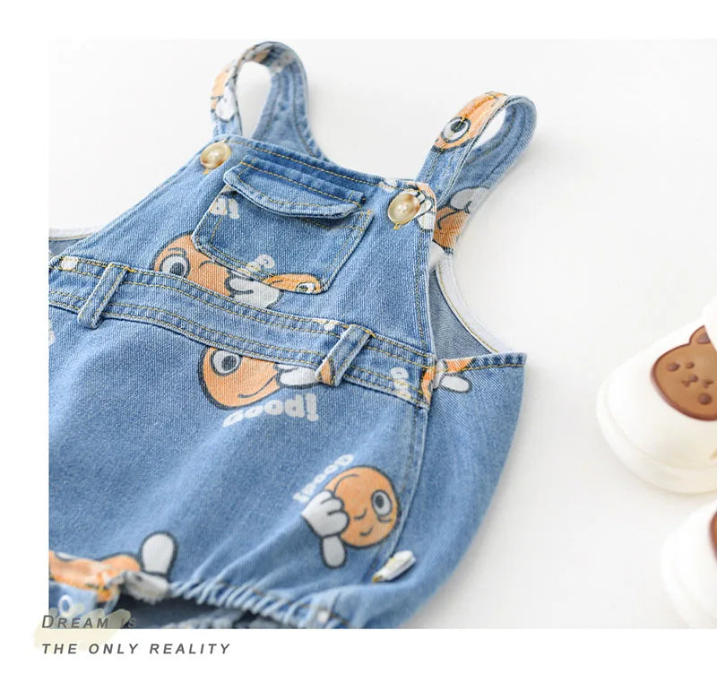 2 Stück Sommer Kinder Baby Denim Bodysuit und Mützen Anzüge einteilige Unisex Kleinkind Jungen Mädchen weiche Jeans Kleidung Jeans Sprung anzüge.
