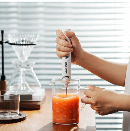 MHW-3BOMEBR Rechargeable Milk Frother Handheld Electric Foam Maker Stainless Steel Whisk Drink Mixer Foamer for Latte/Cappuccino