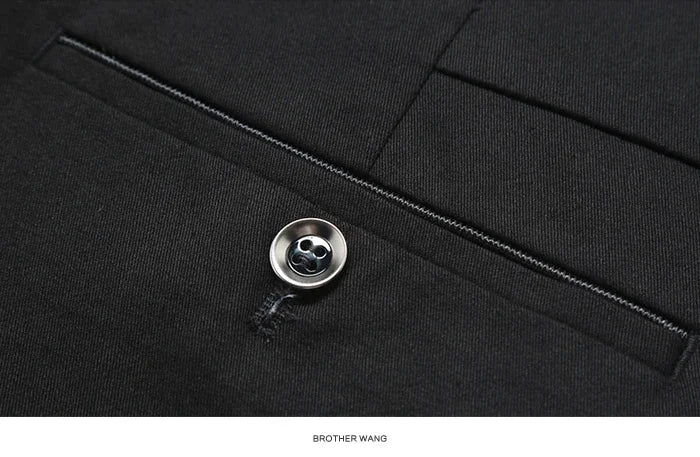 2024 neue 98% Baumwolle Casual Hosen Männer Kleidung der Klassischen Gerade Lose Hohe Taille Elastische Hose Männliche Marke Kleidung