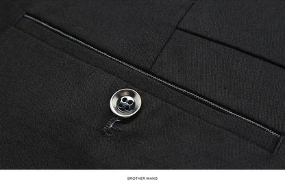 2024 neue 98% Baumwolle Casual Hosen Männer Kleidung der Klassischen Gerade Lose Hohe Taille Elastische Hose Männliche Marke Kleidung