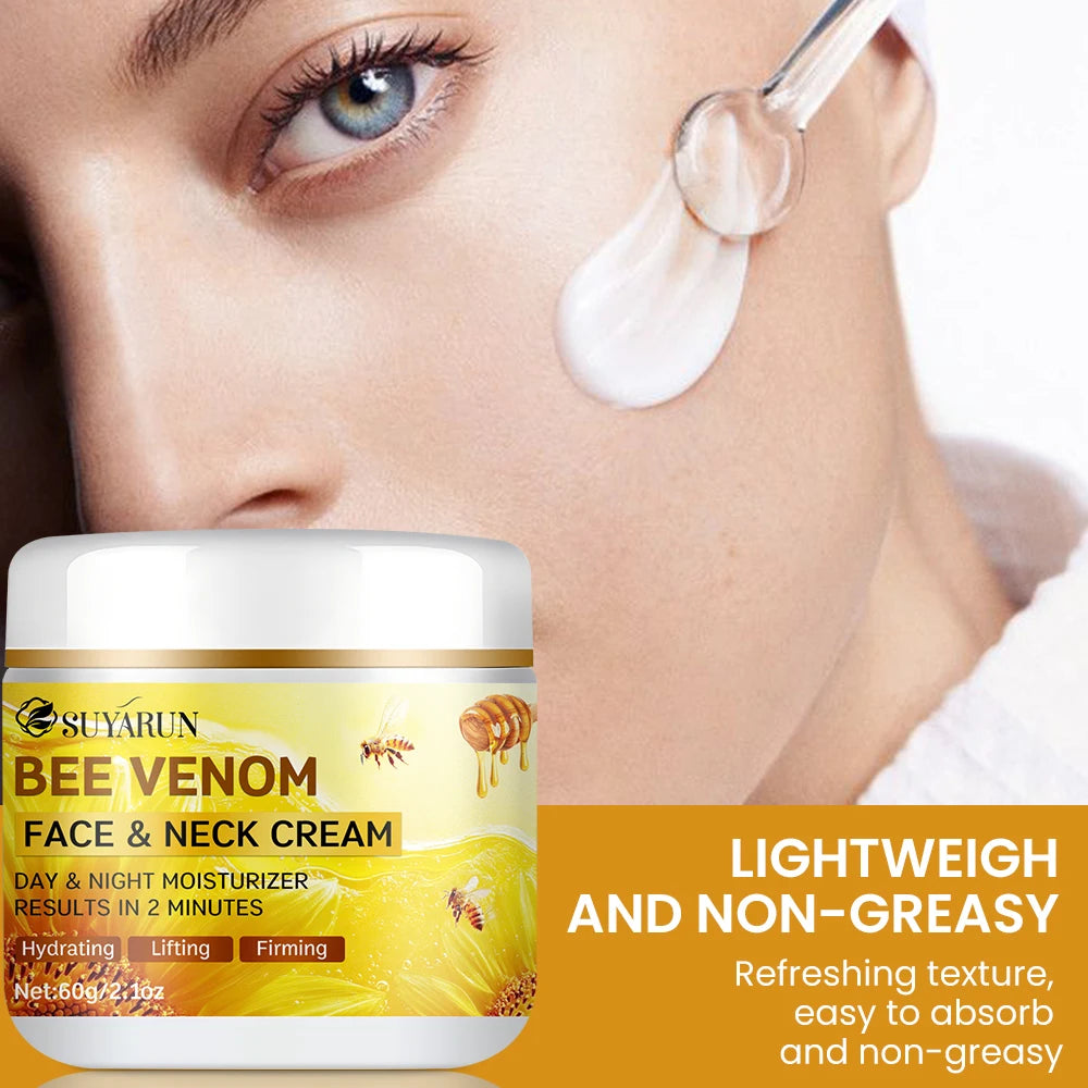 SUYARUN Bee Venom Collagen Anti-Aging Face Cream | Firming Lifting Moisturizer | Wrinkle Reduction | 24H Hydration..