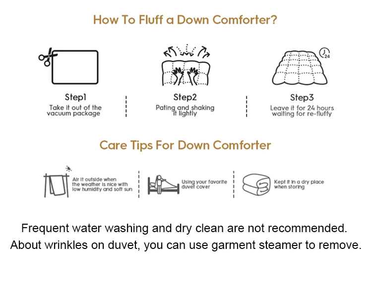 Goodnight Kiss 100% White Duck Down Comforter Lightweight Spring Autumn Blanket Quilt Soft Luxury Warm Winter Duvet Insert.