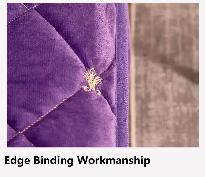 Embroidery Mattress Cover Thicken Soft Velvet Quilted Mattress Protector Cover Customized Fitted Sheet Not Including Pillowcase.