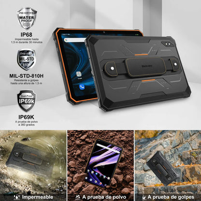 Blackview Active 8 Pro Rugged Tablets Android 14 10.36" 2.4K Display Helio G99 16GB 256GB Tablet PC 22000mAh.