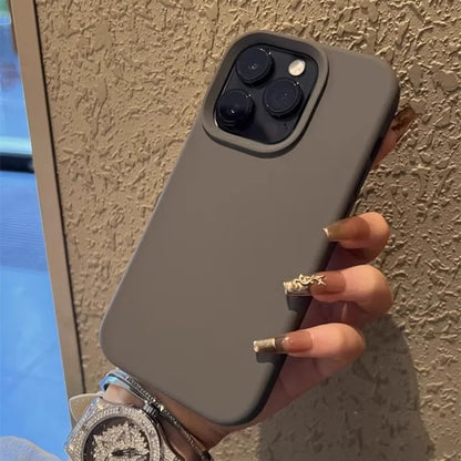 Luxury Silicone Shockproof Phone Case For iPhone 17 Air 16 15 14 13 12 11 Pro Max Plus 16E High Guality Solid Color Cases Cover.