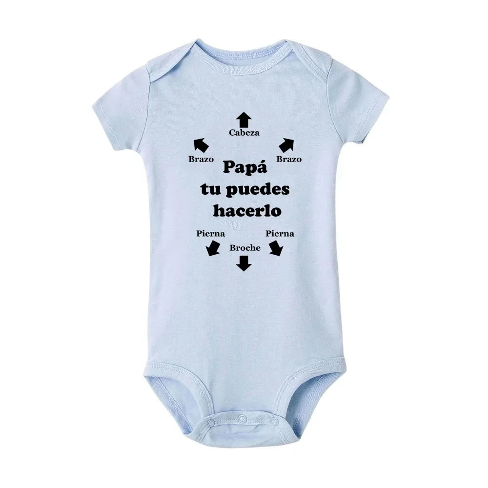 Papa Tu Es Le Meilleur Baby Body Niedlicher Sommer Baby Strampler Body Jungen Mädchen Kleidung Outfits Babykleidung Vatertagsgeschenk.