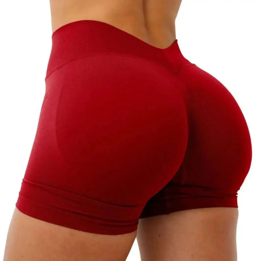 Short Gym Woman V Waist High Waist Fitness Training Yoga Clothing Running Butt Lifting Workout Leggings Cycling Sports Shorts.