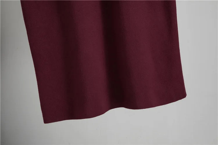 Women Knit 2 Piece Set Cardigan Set Sweater Muslim Short Sleeve Long DressEnsemble Knitwear Suit Modest Autumn Winter Outfits.