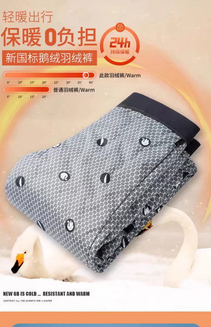 Men's Winter 90% Goose Down Pants with Knee Protection Graphene Thermal Casual Down Trousers Man pantalones hombre PT-599.