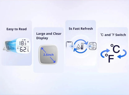 SONOFF SNZB 02D Zigbee Temperatur-Feuchtigkeitssensor SNZB-02D mit LCD-Bildschirm für EWeLink SONOFF ZigBee Bridge Alexa Alice