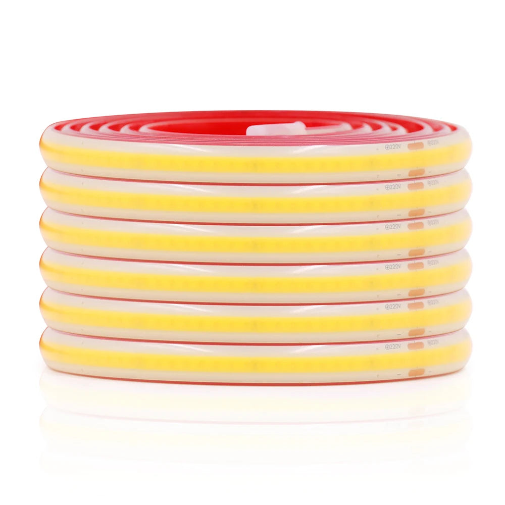 COB LED Streifen Licht Dimmer Schalter EU UK Power Kit 220V 230V 3000K 4000K 6000K 288LED Helle Flex Band Wasserdichte Lineare Beleuchtung