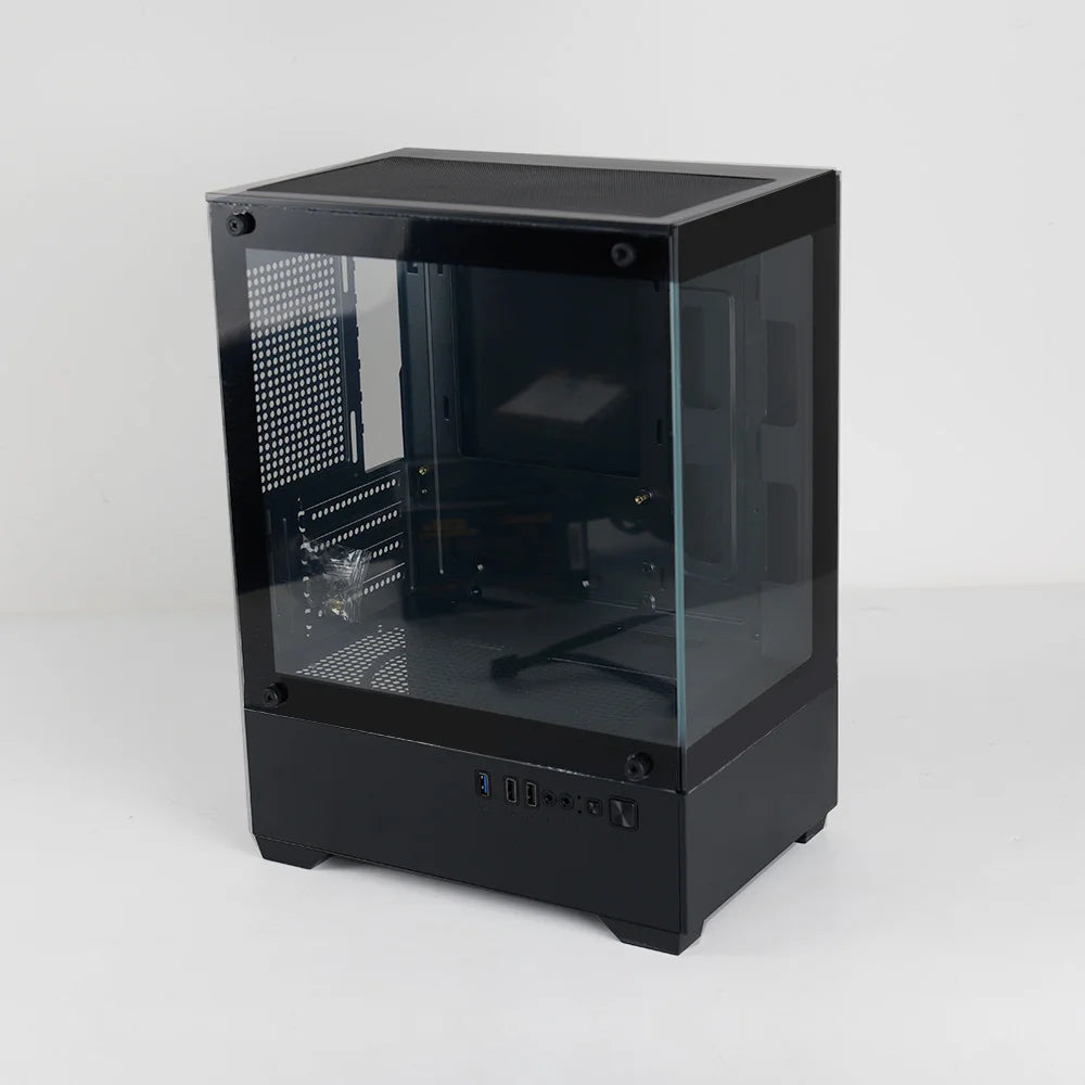 MANMU Tempered Glass Transparent Pc Case Cabinet M-Atx Gaming Rgb Case Desktop Tower Computer Case.
