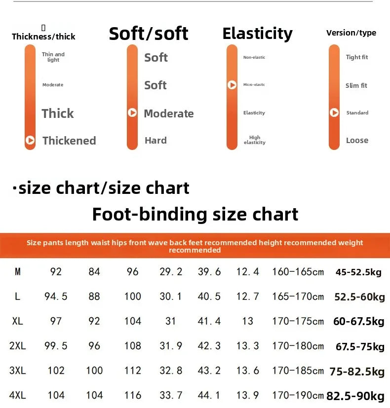 Men's Plus Size Pants Thickened Fleece Lined Thickened Autumn Winter Casual Trousers Loose Warm Outerwear Cold Proof Clothing.