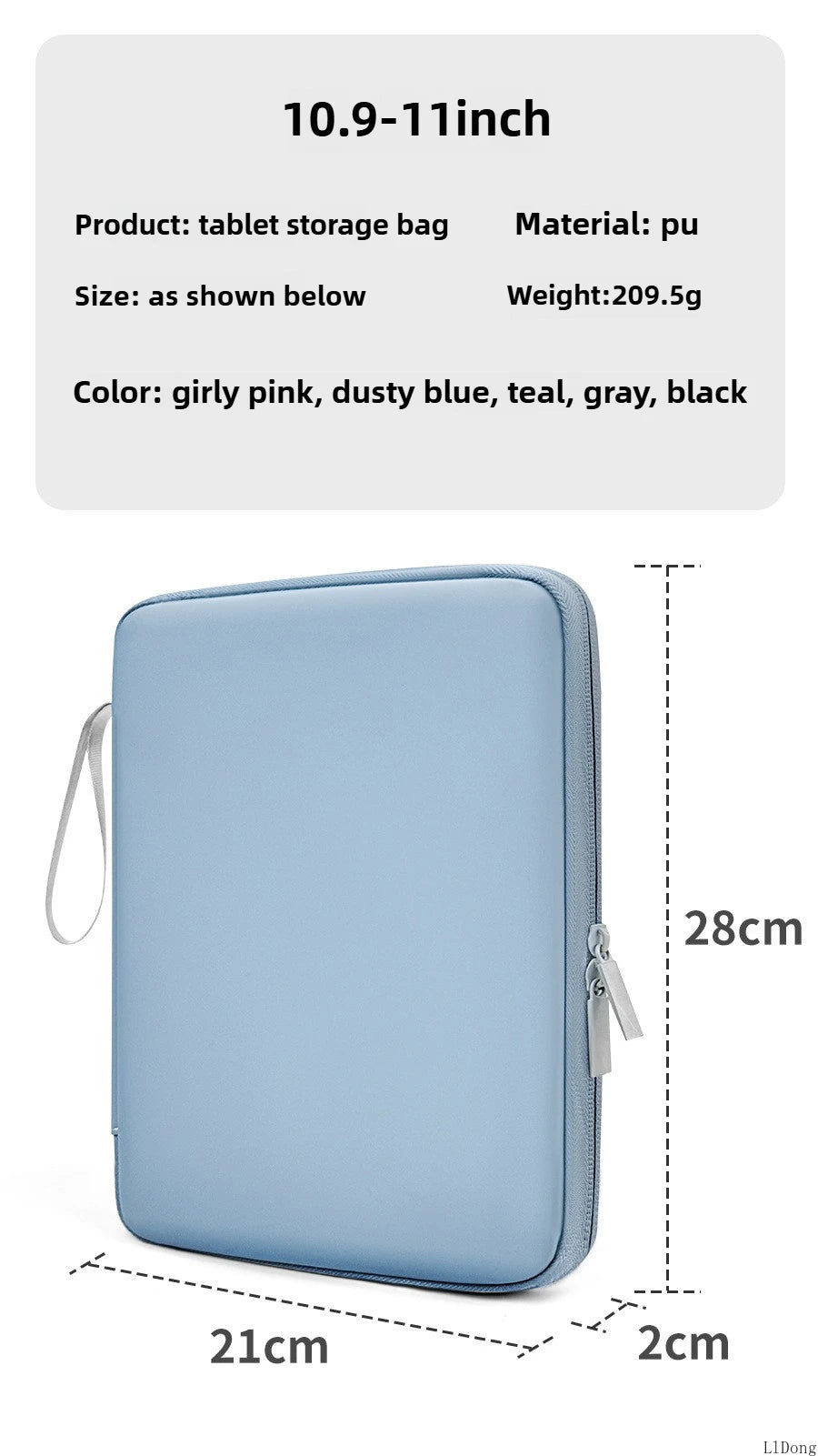 Tablet Cases Bag Sleeve 7.9-12.9 Inch Tablet pouch for IPad air case Pro Samsung Xiaomi Tablet pouch Shockproof  Multi Pockets.