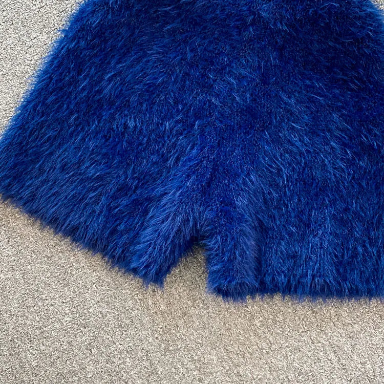 Autumn Winter New Knitted Shorts Women Korean High Waist Bottoms Causal Fashion Warm Sweater Short Femme.