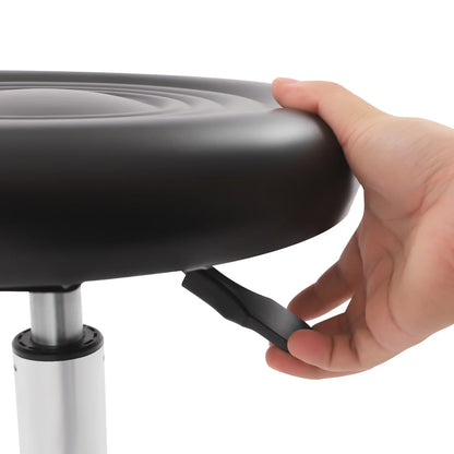 Verstellbarer Drehhocker mit 5 Rädern, 150 kg Fassungsvermögen, mobiler Rollstuhl, Büro, Salon, Labor, Garage, moderner ergonomischer Sitz