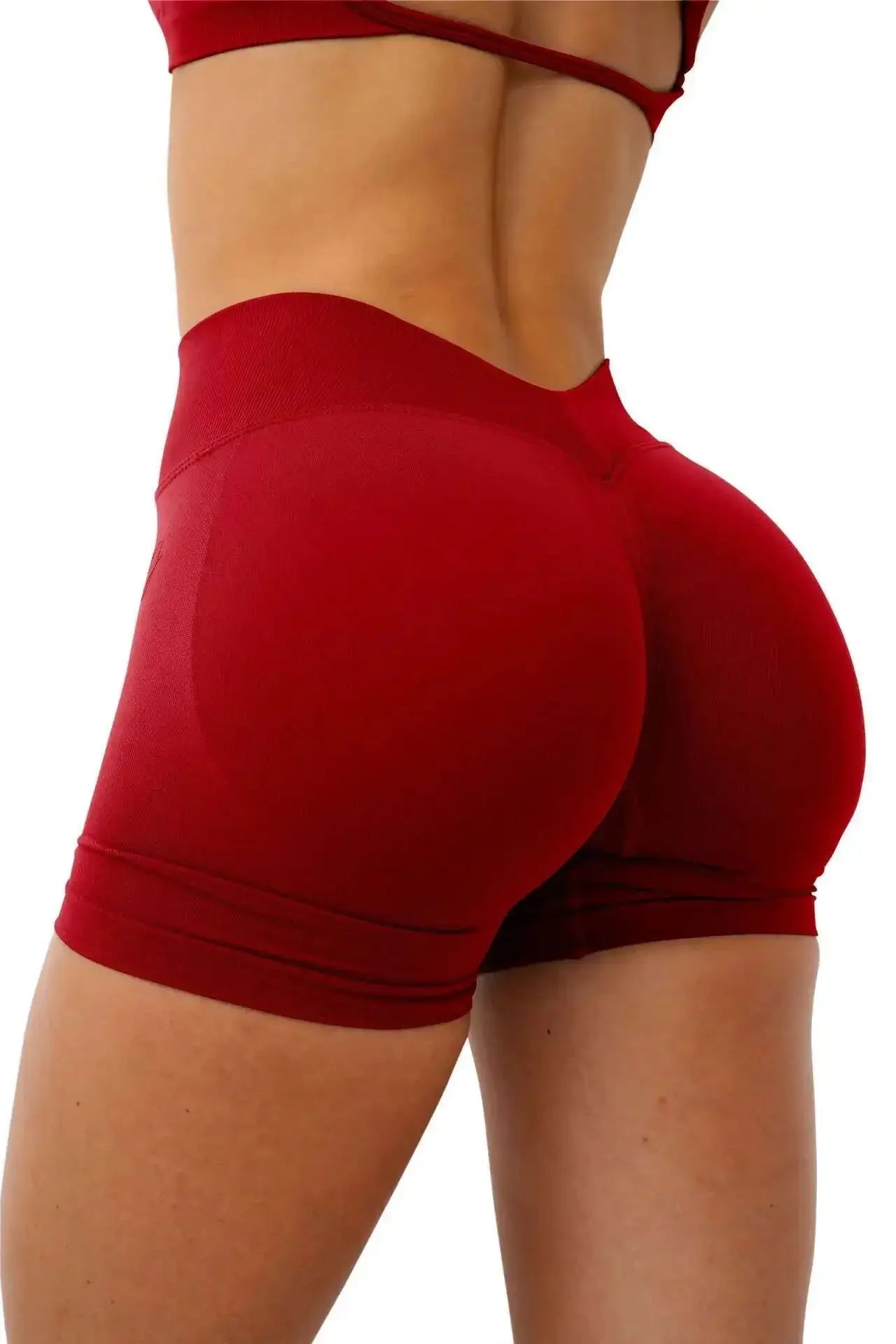 Short Gym Woman V Waist High Waist Fitness Training Yoga Clothing Running Butt Lifting Workout Leggings Cycling Sports Shorts.
