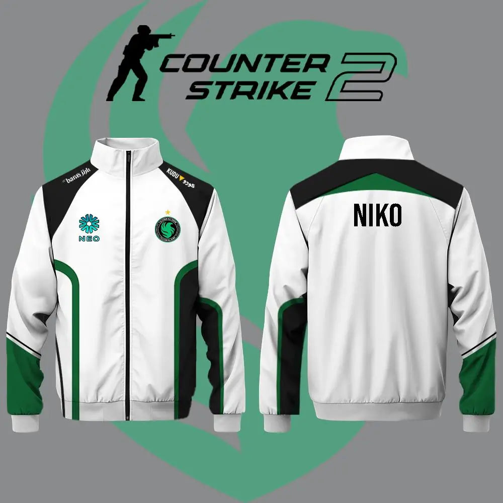 Men's And Women's Customizable Esports Jackets Team Falcons Long-Sleeve Autumn/Winter Uniforms CS2 NiKo m0NESY Training Jersey.