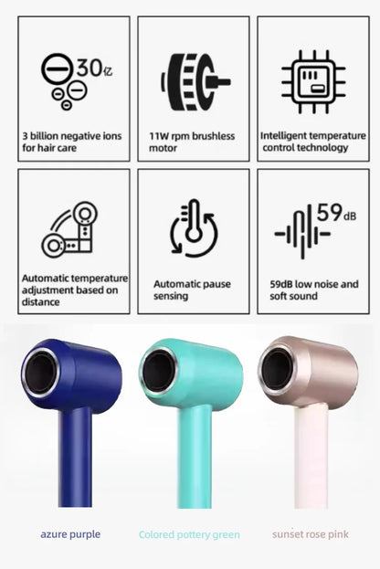 High-speed electric professional hair dryer negative ion hair care fast drying large wind power silent air blower hair dryer.